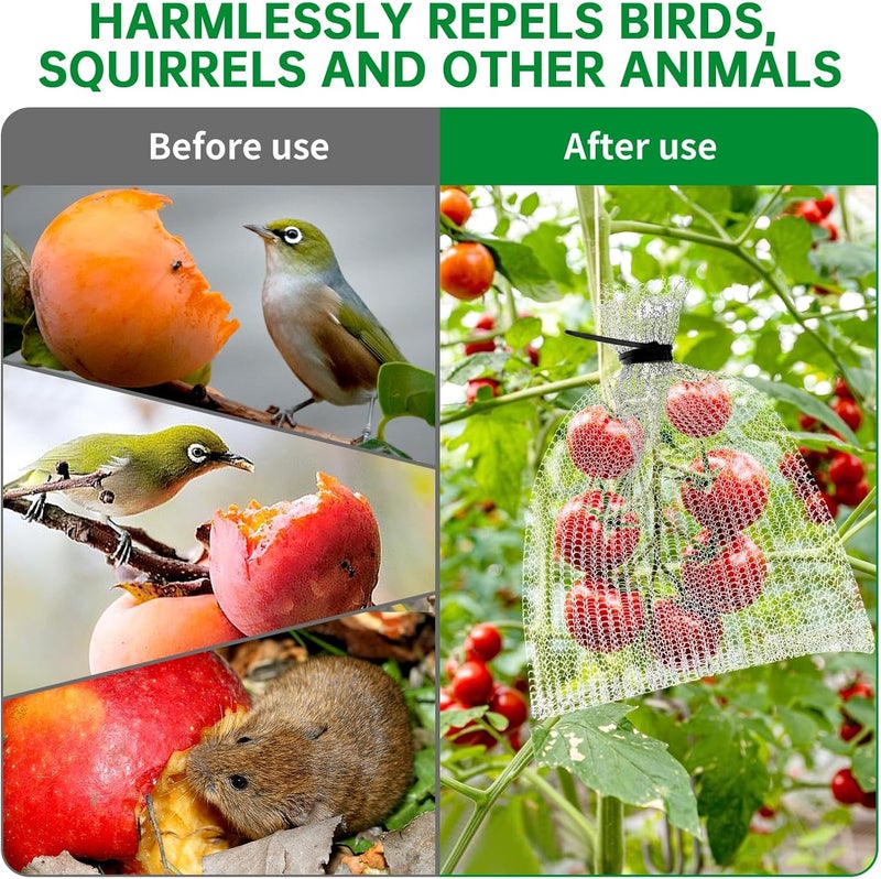 CHolic 25Pcs 8 x 12 inch Fruit Protection Wire mesh Bags, 304 Stainless Steel Wire, Gophers Resistant Stainless Steel Mesh, Root Protection mesh Bag for Fruits, Berries, Vegetables - Image 5